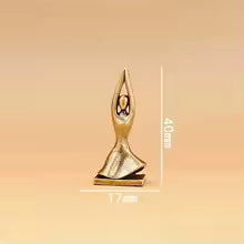 Modern Brass Yoga Girl Sculpture Tabletop Figurine for Home Decor