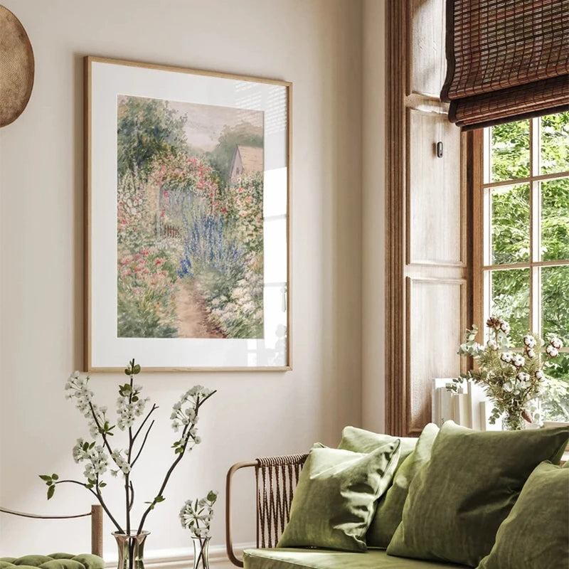 Vintage Summer Landscape Canvas Painting Poster for Home Decor