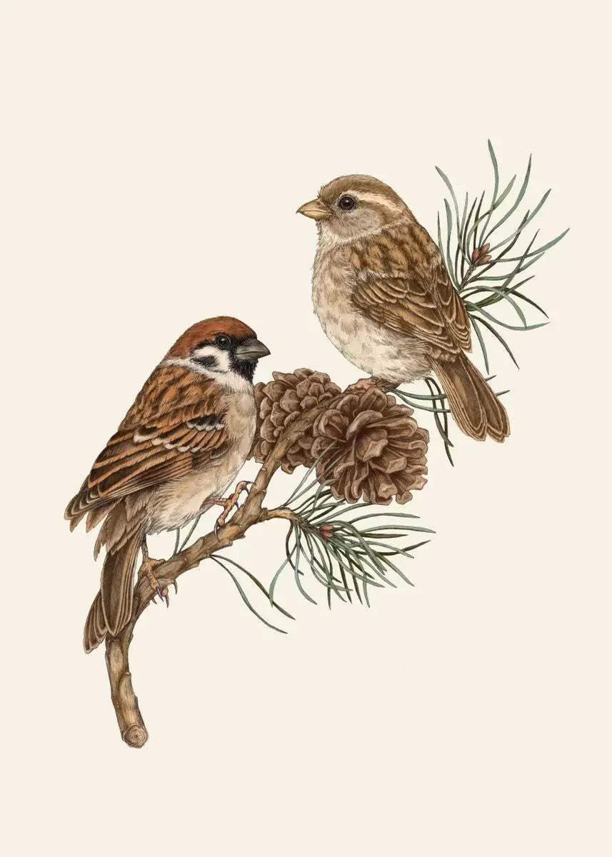 Retro Animal Garden Birds Canvas Painting Poster for Home Decor