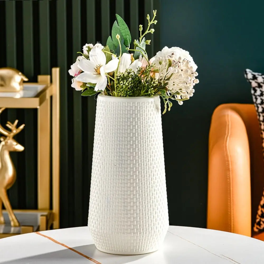 Modern Plastic Flower Vase Tabletop Ornament for Home Decor