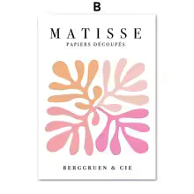 Minimalist Bauhaus Matisse Angel Canvas Wall Art Poster for Living Room