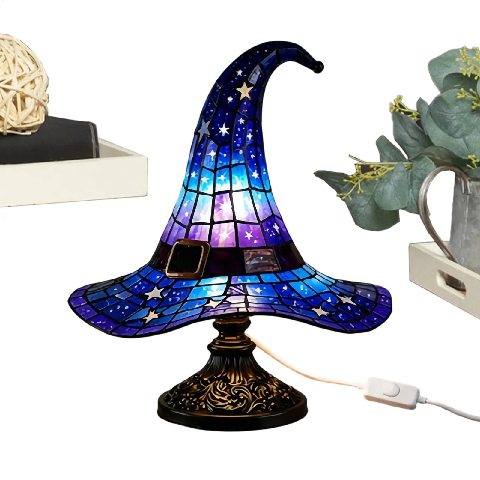 Witch Hat Lamps Witch Hat Shape Bedside Light Desk Lamp For Home Kitchen Bedroom Nightstand Indoor Atmosphere Decor Accessory
