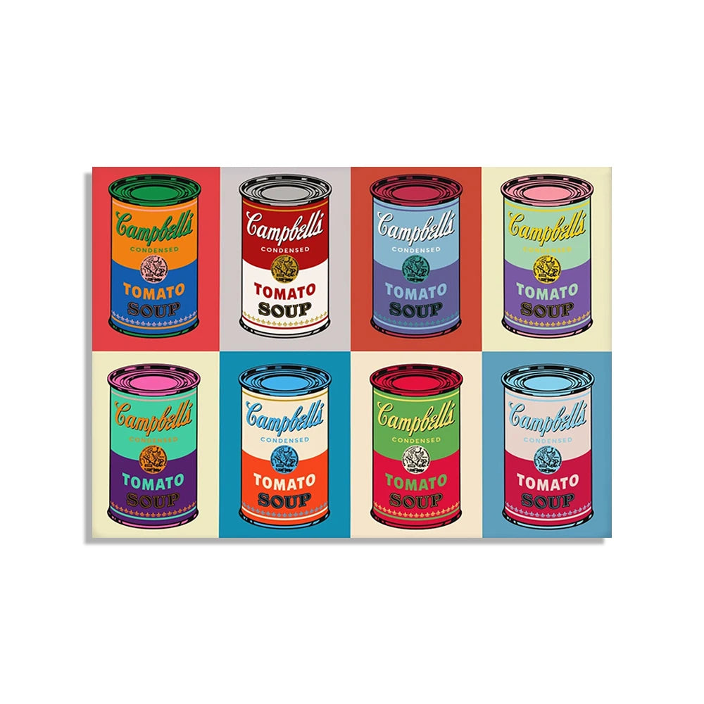 Vintage Tomato Soup Pop Art Canvas Painting Poster for Home Decor