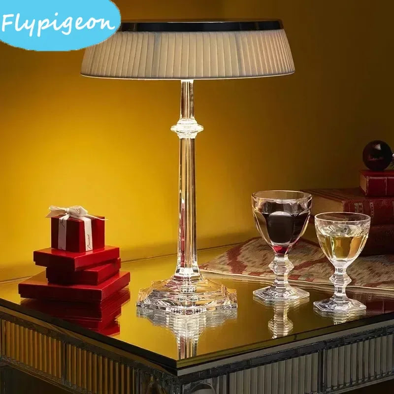 Nordic Crystal LED Desk Lamp Dimmable Warm Light