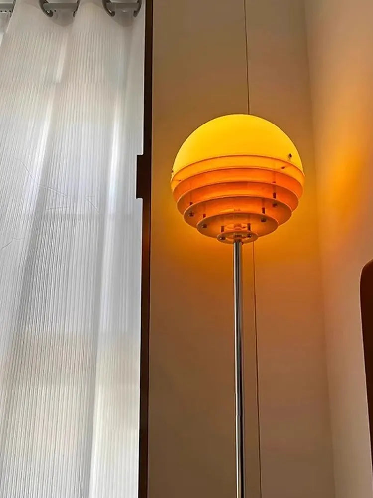 Modern Industrial Floor Lamp Iron Glass Stone Living Room Sofa Side Decoration Standing Light Home Desk Kitchen Pendant E27