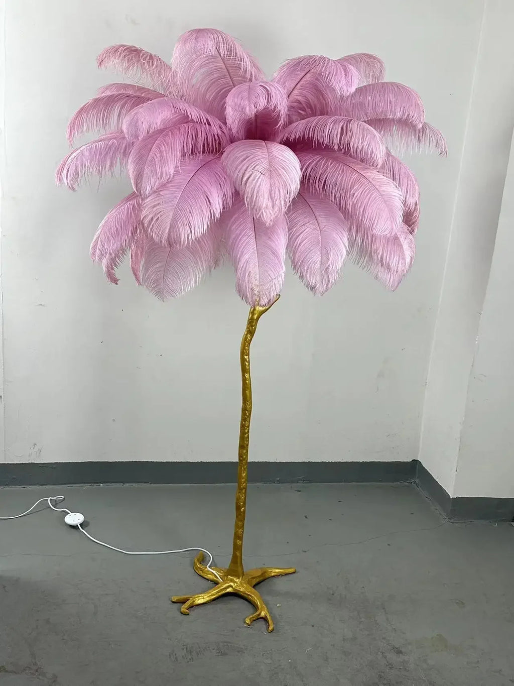 Modern LED Ostrich Feather Floor Lamp for Living Room Bedroom