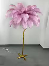 Modern LED Ostrich Feather Floor Lamp for Living Room Bedroom