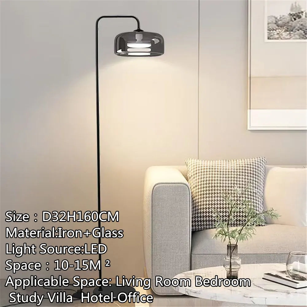 Modern Art Multicolor Glass LED Floor Lamp for Living Room Bedroom