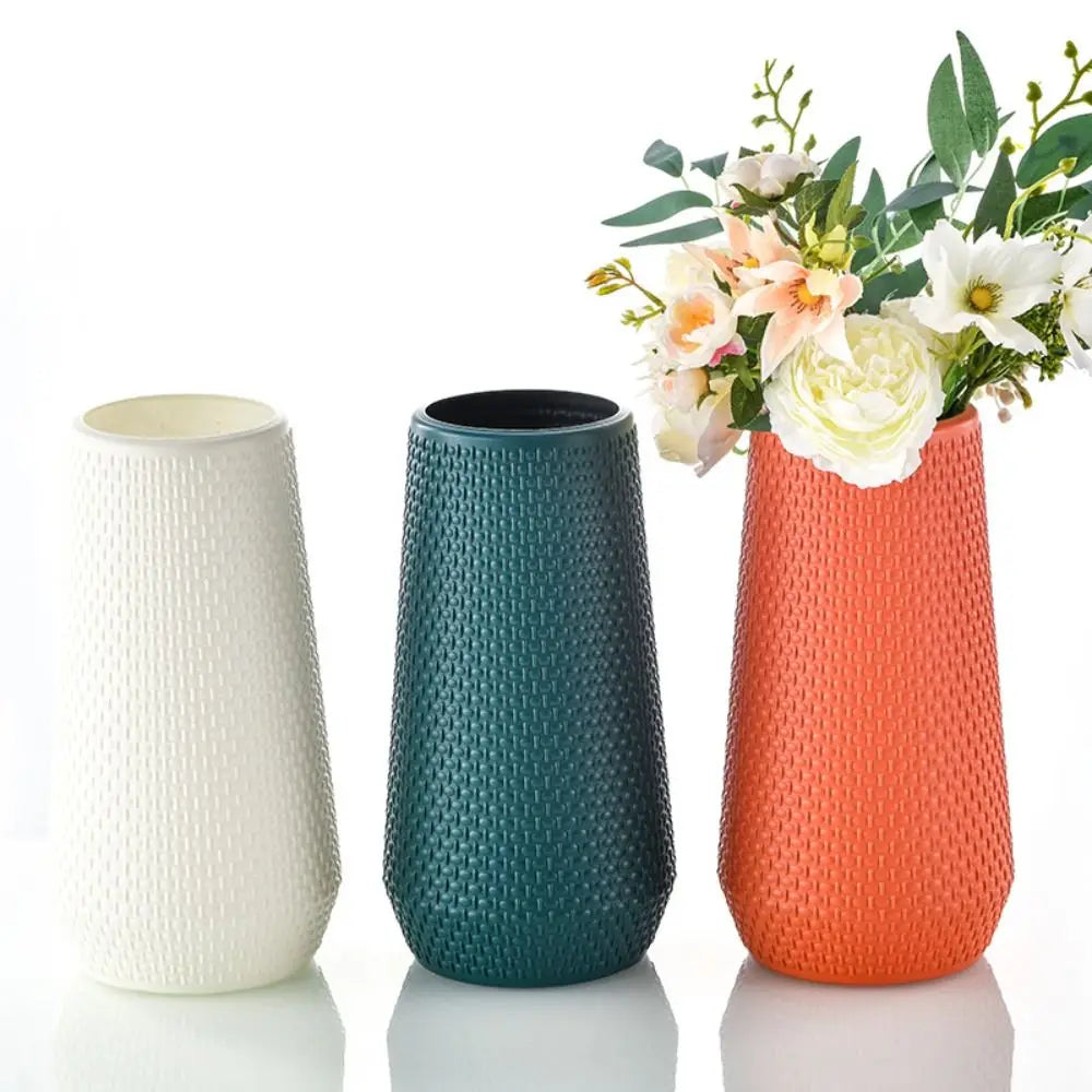 Modern Plastic Flower Vase Tabletop Ornament for Home Decor