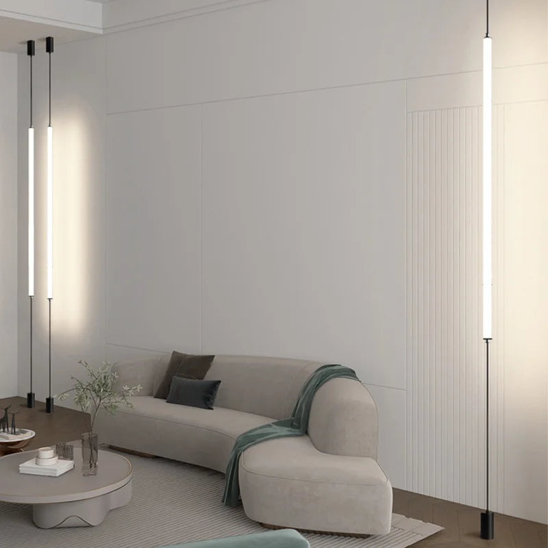 Italian Minimalist Hotel Decor Floor Lamp Designer Background Wall Bedroom Headboard Line Ceiling Light Home Chandelier