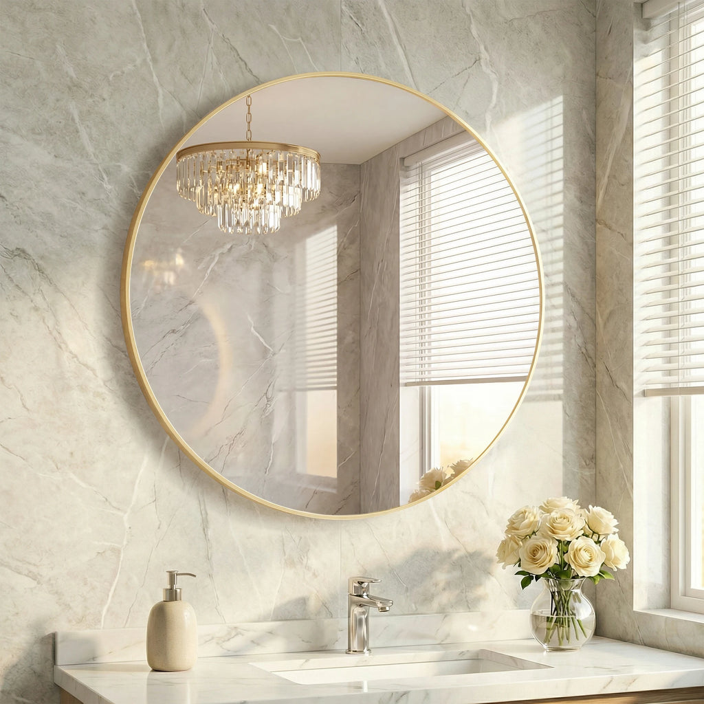 Modern Round Wall Hanging Mirror for Home Decor
