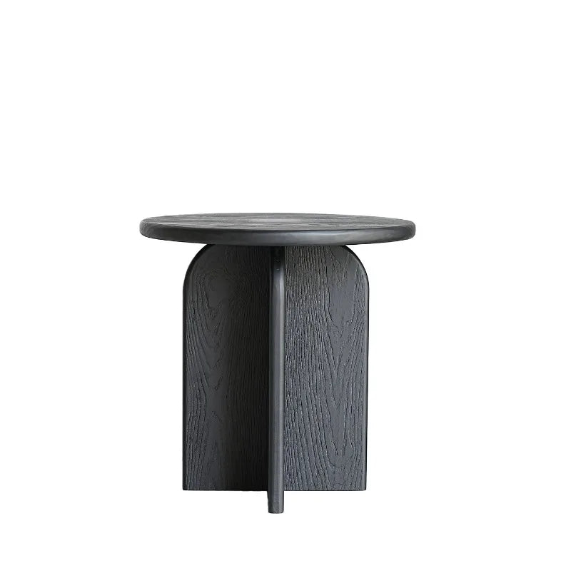 Mid-Century Solid Wood Black End Table Vintage Side Table Living Room Console Table Home Accent Coffee Tables Rustic Nightstand
