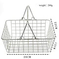 Modern Metal Handheld Shopping Storage Basket Tabletop Ornament for Home Decor
