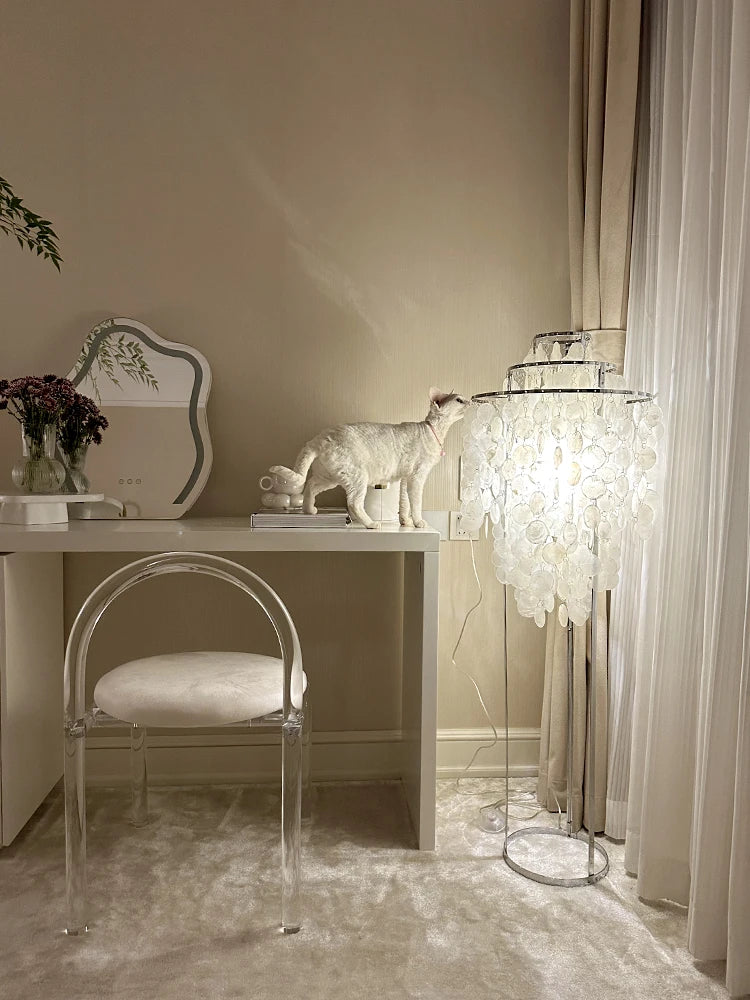 Modern Nordic Minimalist LED Floor Lamp Adjustable Height Standing Light for Living Room Bedroom