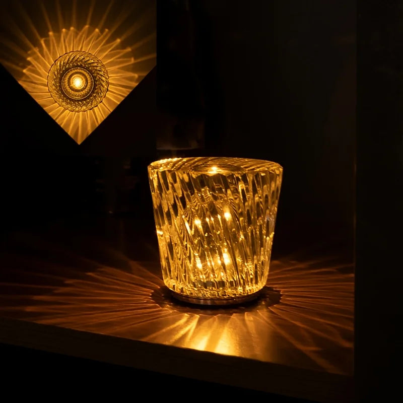 LED Table Lamp USB Rechargeable Cordless Stepless Dimming Warm White