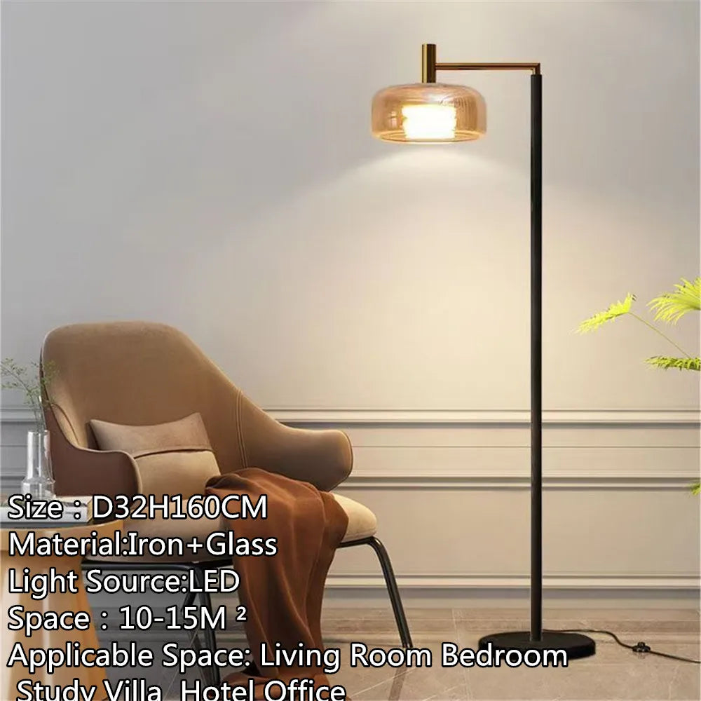 Modern Art Multicolor Glass LED Floor Lamp for Living Room Bedroom