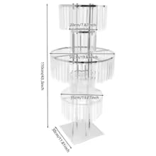 Modern Luxury 5-Tier Acrylic Flower Stand Tabletop Ornament for Wedding Decor