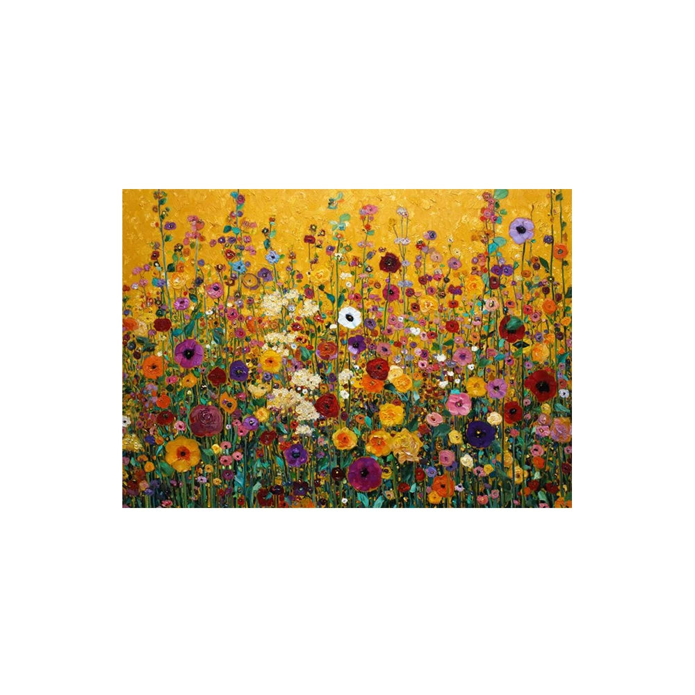 Vibrant Abstract Wildflowers Canvas Painting Poster for Home Decor