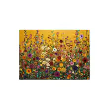 Vibrant Abstract Wildflowers Canvas Painting Poster for Home Decor