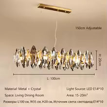 Modern Luxury Crystal Chandelier LED Pendant Light Living Room Dining Room