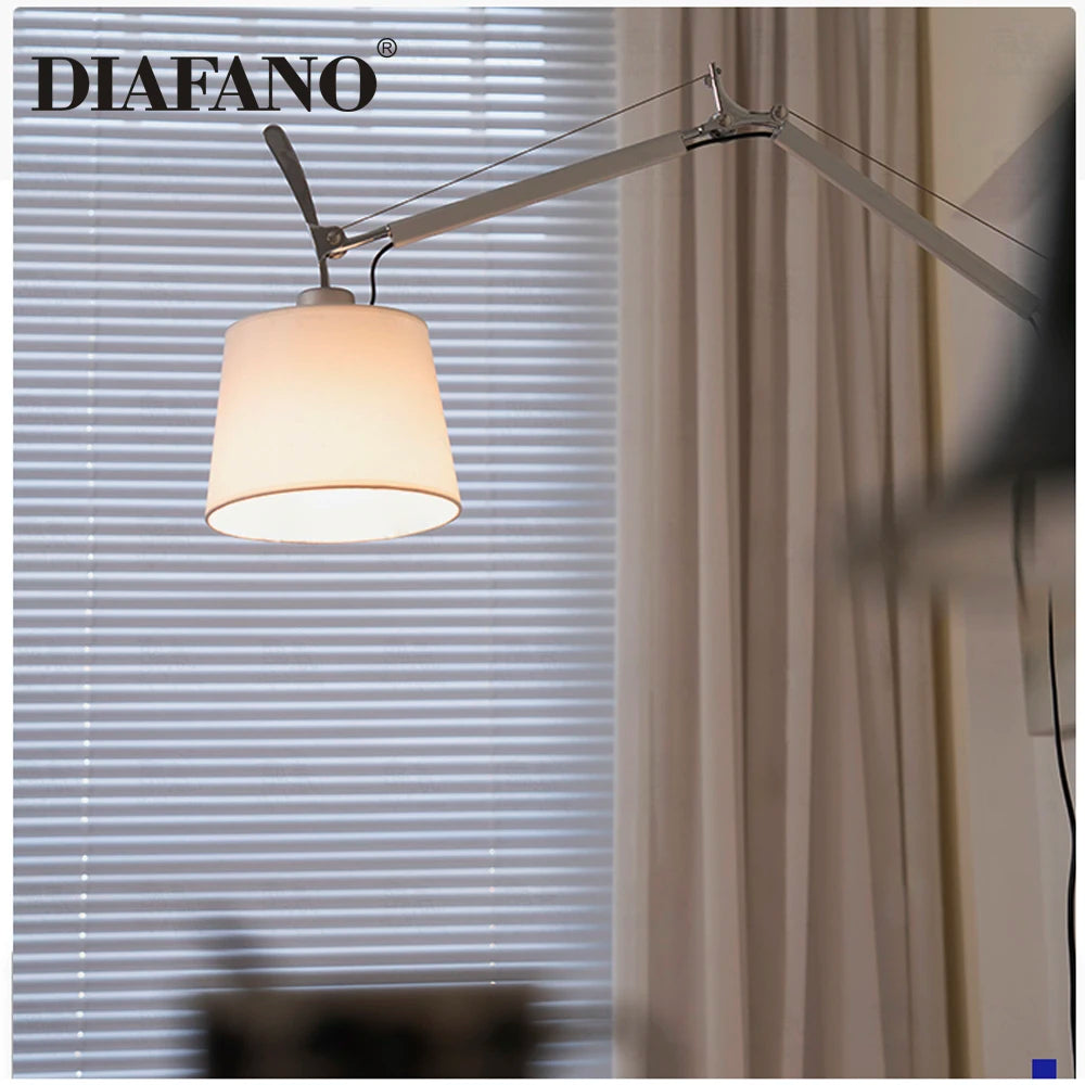 Adjustable Aluminum Wall Lamp Modern Foldable Long Swing Arm Sconce Telescopic Bedside Study Reading Light