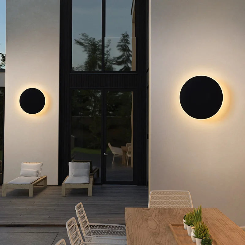 Round LED Wall Light IP65 Waterproof Outdoor Corridor Entrance Porch Bedroom Exterior Decoration Lighting
