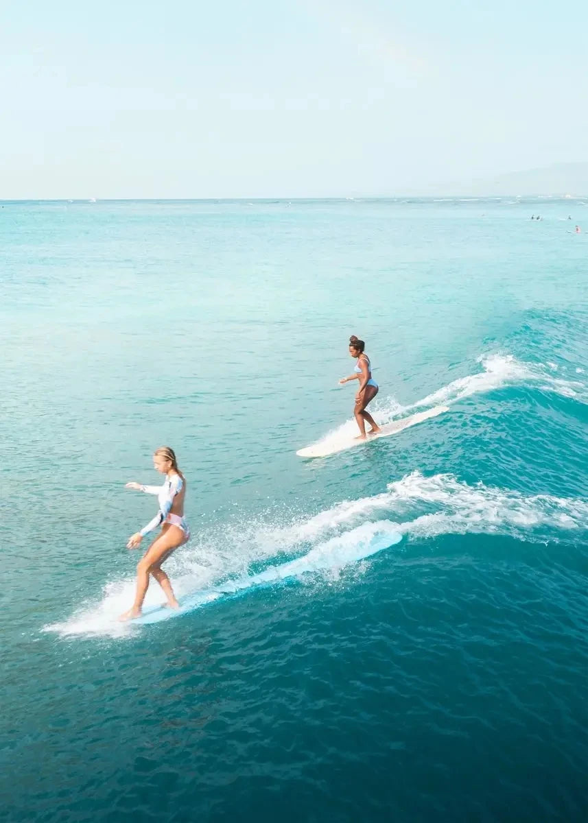 Nordic Summer Beach Surfing Canvas Painting Poster for Home Decor