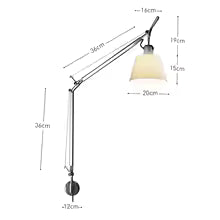 Adjustable Aluminum Wall Lamp Modern Foldable Long Swing Arm Sconce Telescopic Bedside Study Reading Light