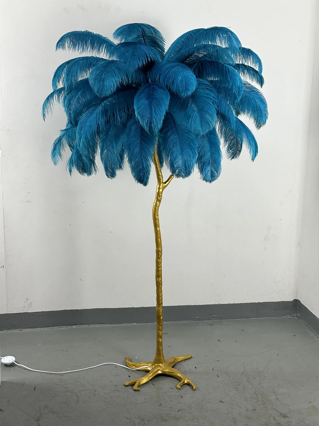 Modern LED Ostrich Feather Floor Lamp for Living Room Bedroom