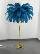 Modern LED Ostrich Feather Floor Lamp for Living Room Bedroom