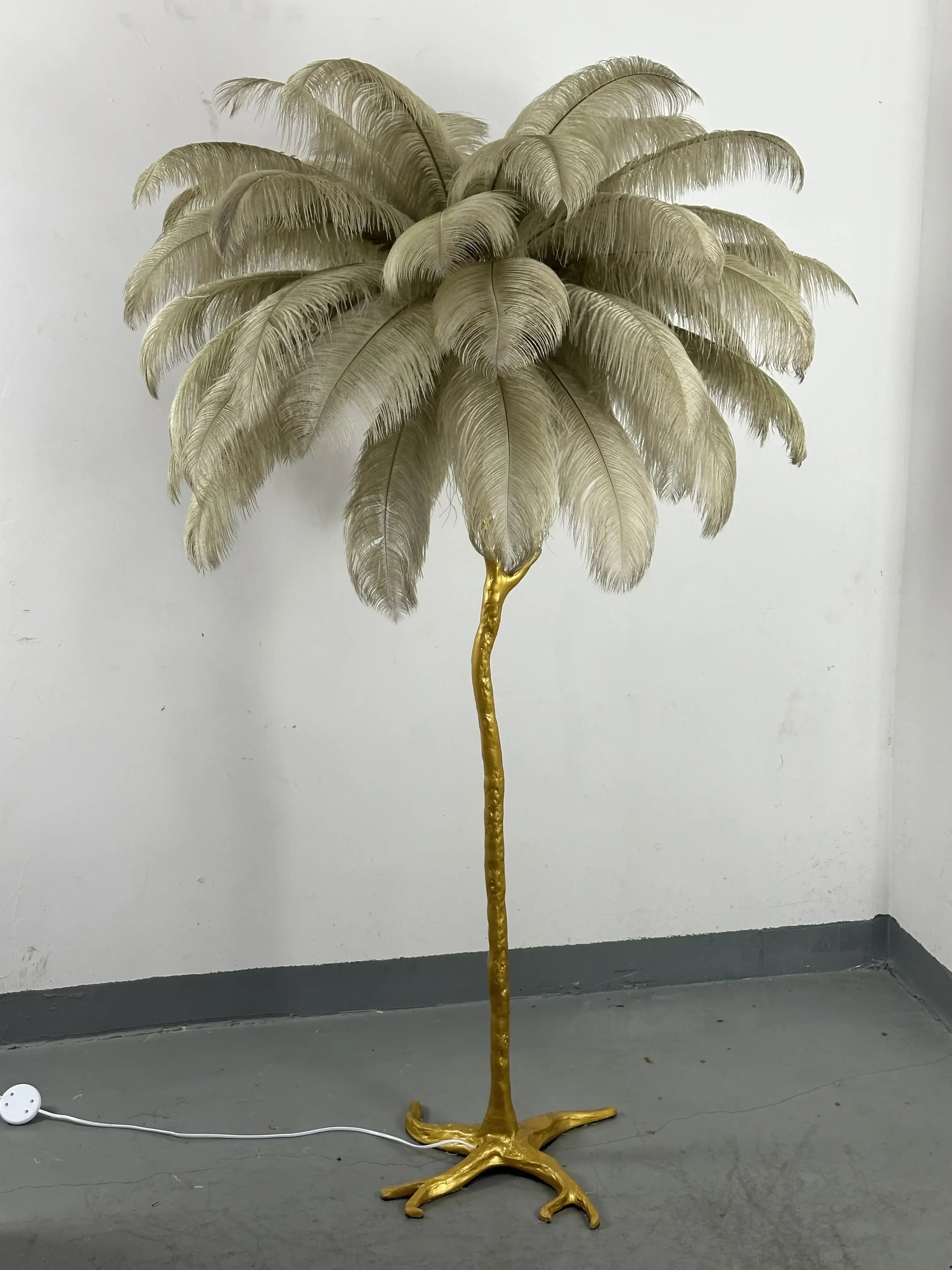 Modern LED Ostrich Feather Floor Lamp for Living Room Bedroom