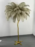 Modern LED Ostrich Feather Floor Lamp for Living Room Bedroom