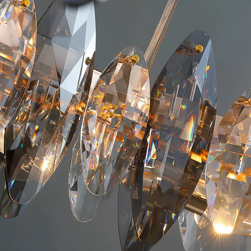 Modern Luxury Crystal Chandelier LED Pendant Light Living Room Dining Room
