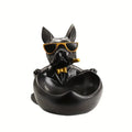 Creative Cool Dog Resin Statue Storage Box for Tabletop Decor