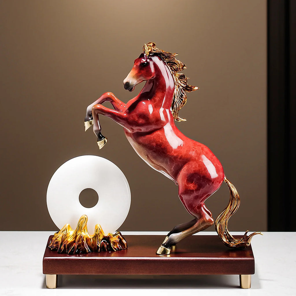 Horse Statue Ornament for Living Room Office Decor