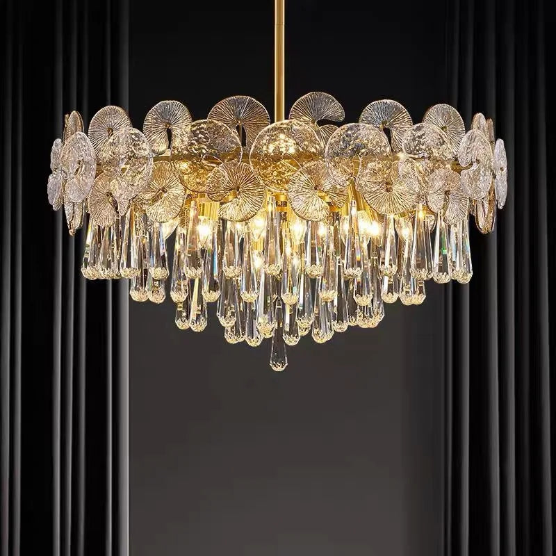 Modern Crystal LED Pendant Chandelier for Living Room Dining Room
