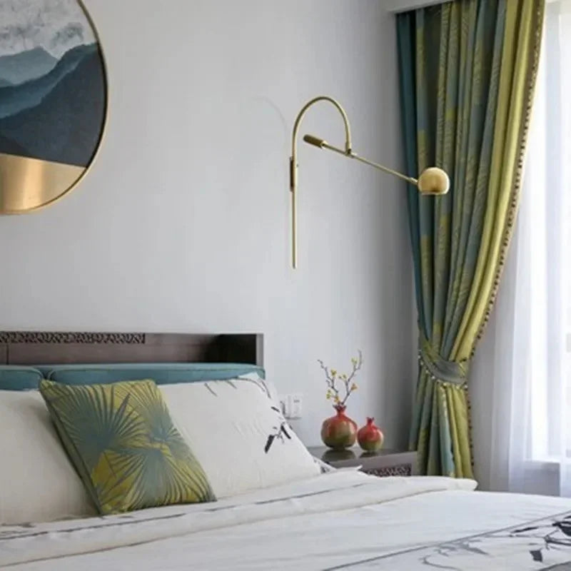 Modern Rotatable Long Arm Floor Lamp Living Room Bedroom Study Wall Light