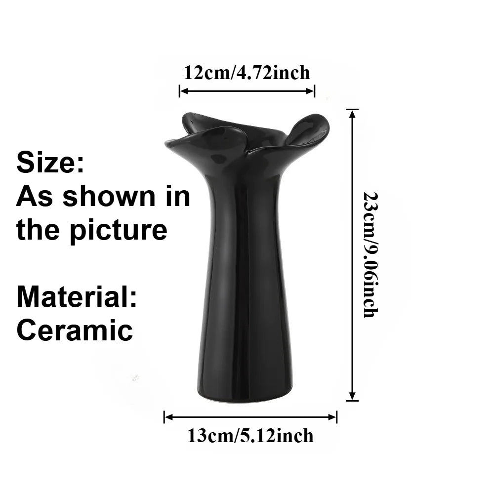Modern Minimalist Ceramic Flower Vase Tabletop Ornament for Home Decor