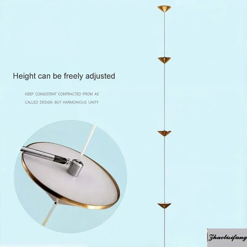 Modern LED Cone Floor Lamp Pendant Light Living Room Bedroom Bedside Sofa Side Ambient Hanging Line Light