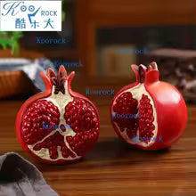 Creative Lucky Charm Resin Pomegranate Statue Tabletop Ornament for Home Decor