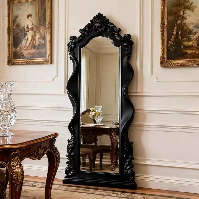 Vintage Nordic Luxury Full Length Floor Standing Mirror for Home Decor