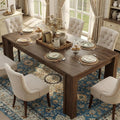 180cm Farmhouse Dining Table for 6-8 People Thick Top Wide H-Legs