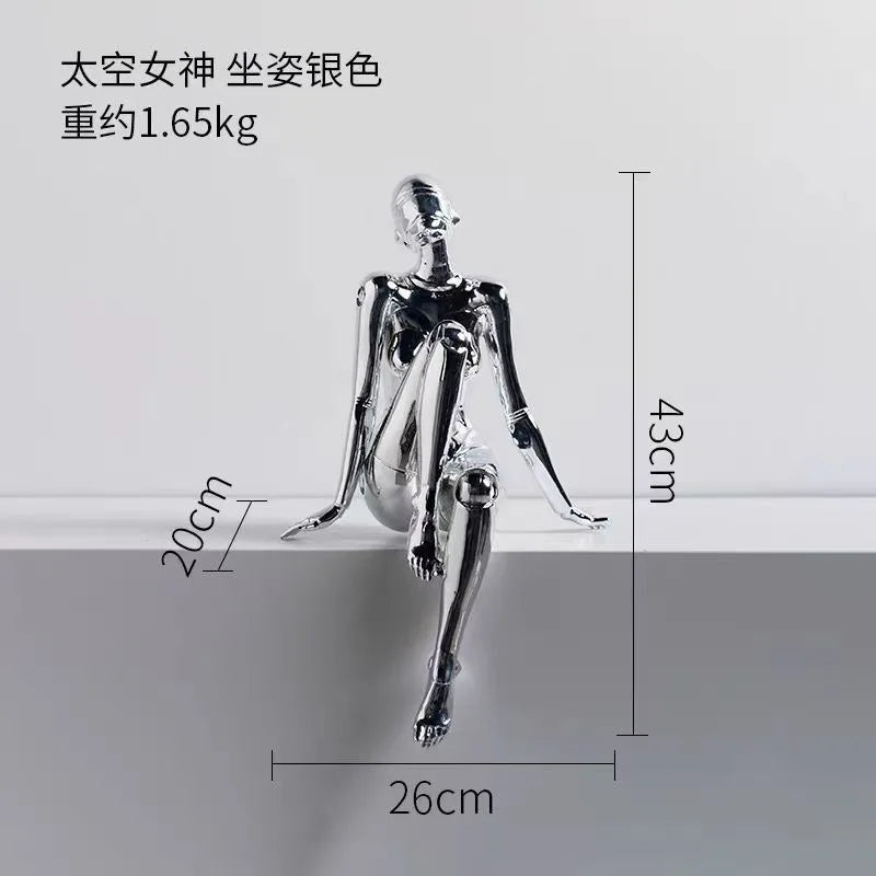 Modern Luxury Muse Figure Statue Tabletop Ornament for Home Decor