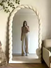Nordic Luxury Full Length Floor Standing Mirror for Home Decor