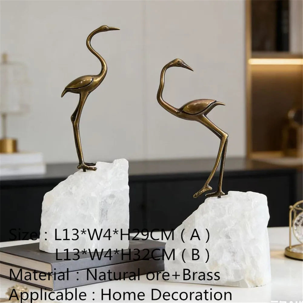 Modern Luxury Crystal Conch Desktop Ornament for Living Room Decor
