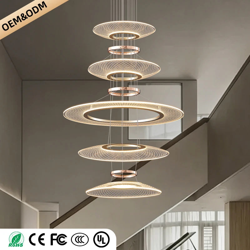 Modern Acrylic Pendant Light for Living Room Dining Table Chandelier LED Hanging Lamp Home Decor Easy Installation