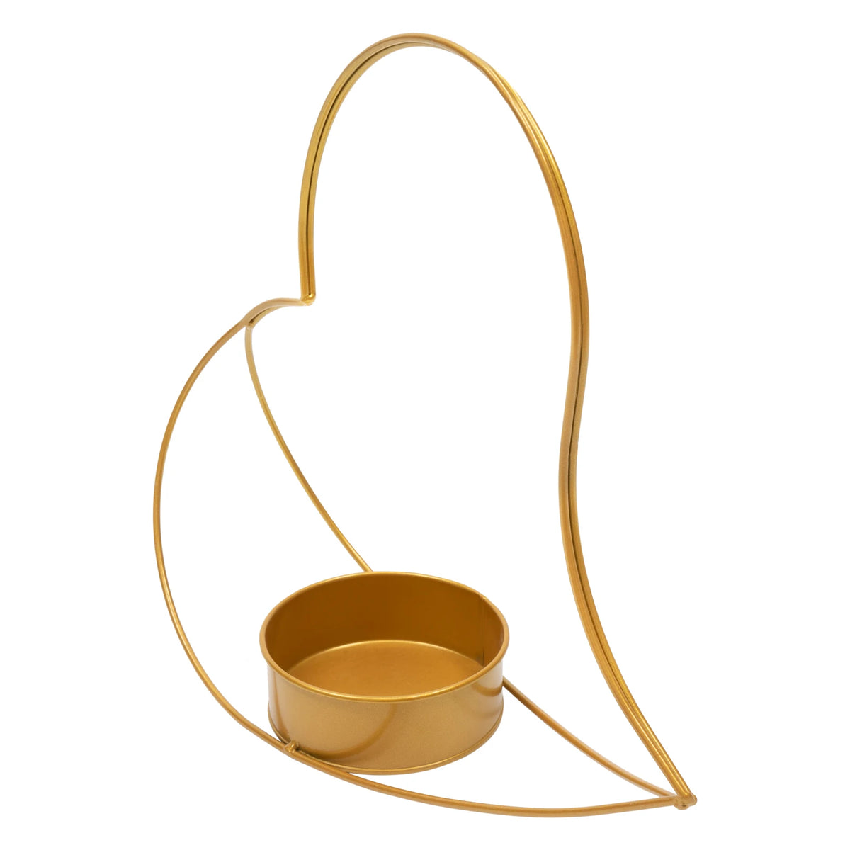Romantic Iron Floral Basket Stand for Tabletop Decor