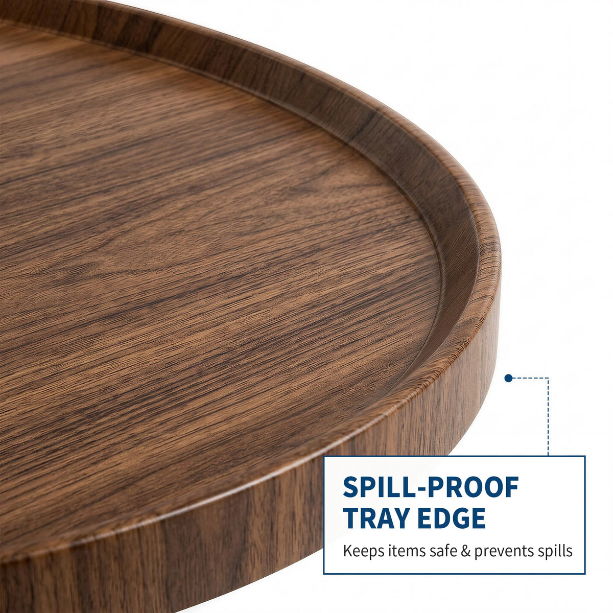 50 cm Minimalist Round Side Table Small Coffee Tea End Table with Metal Frame for Living Room Bedroom Decor