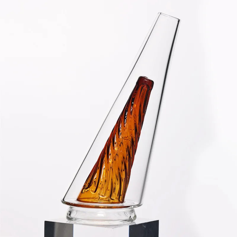 Modern Crystal Glass Flower Vase Tabletop Ornament for Home Decor
