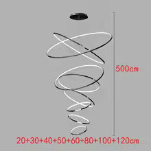 Nordic Metal Multi-Light LED Pendant Chandelier for Living Room Dining Room